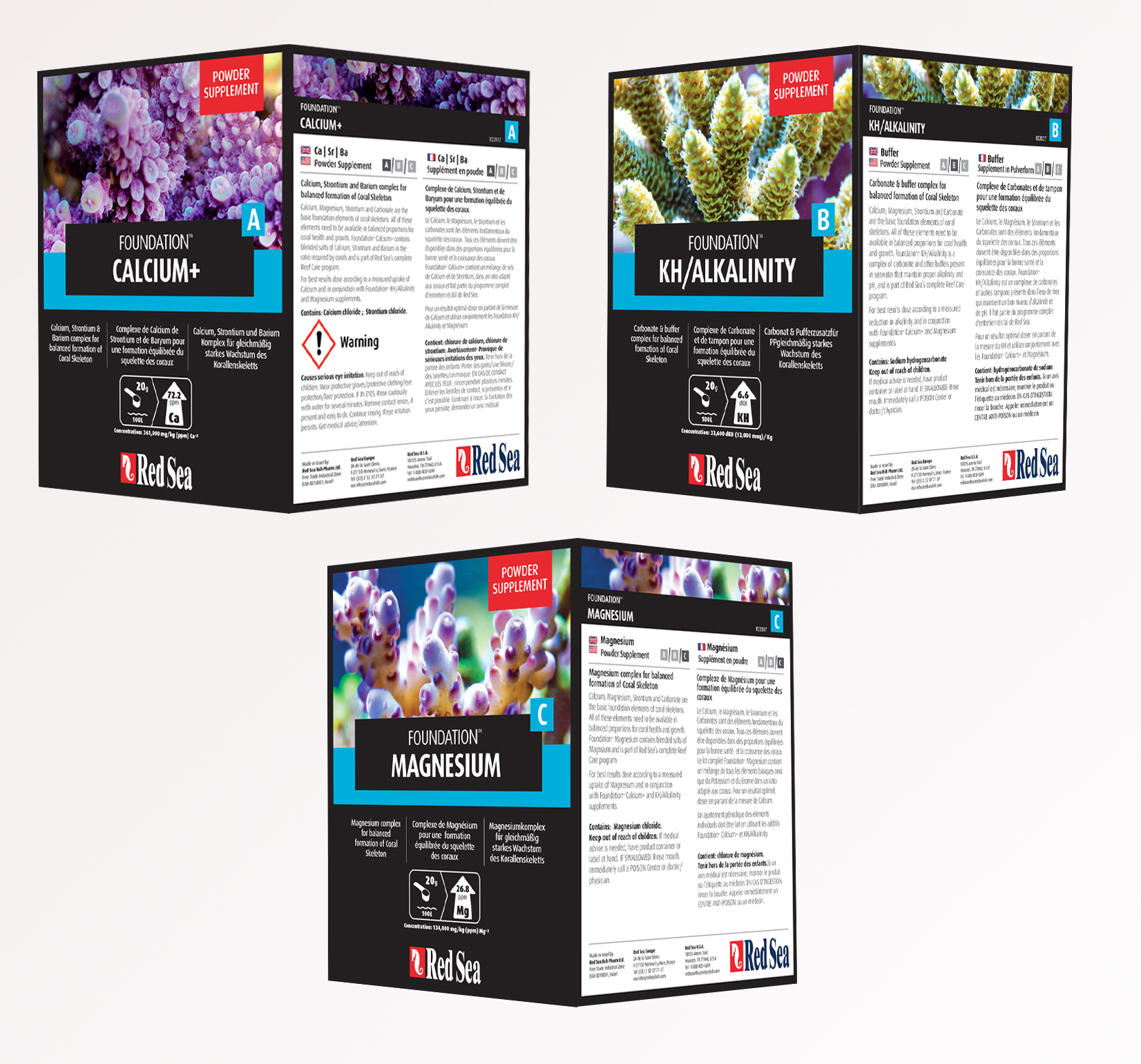 Pack Reef Foundation en Polvo ABC - 3@1 Kg